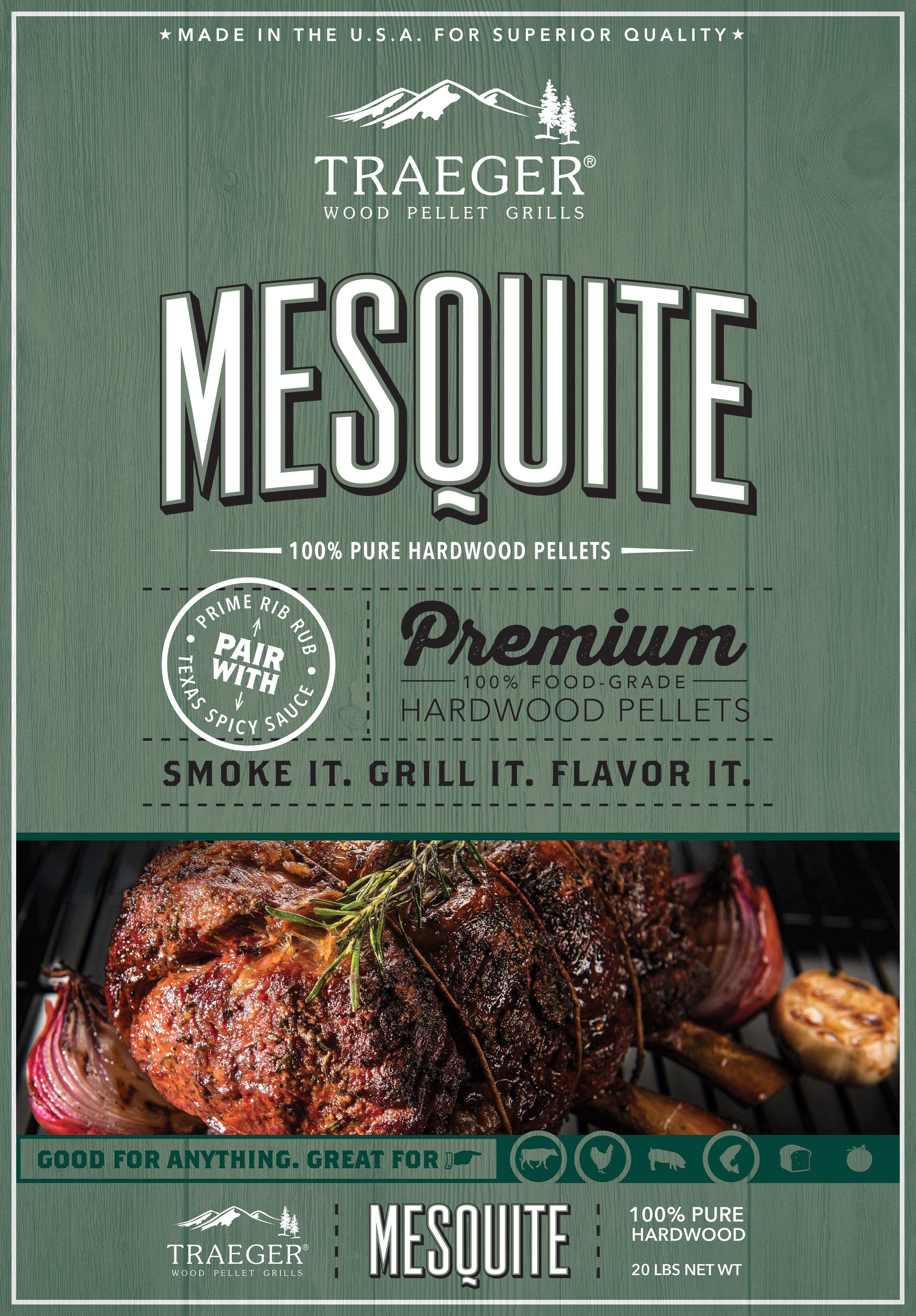PEL305 Traeger Grill Mesquite Pellets 20 lb Bag-6