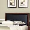 Black Leather Queen Panel Headboard - Duet
