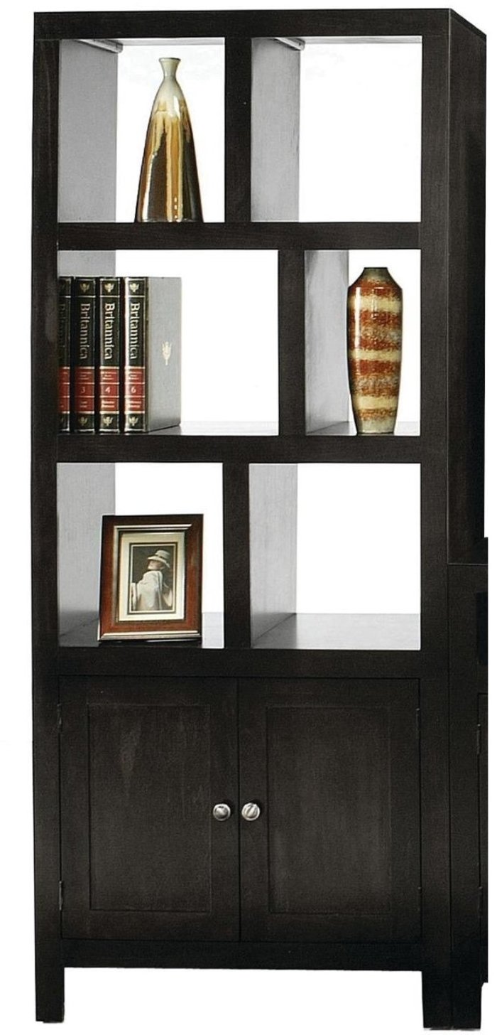 Charcoal Black Room Divider Bookcase - Del Mar
