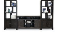 Charcoal Black 3 Piece Modern Entertainment Center - Del Mar-3