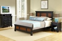 Cherry Queen Bed, Media Chest of Drawers, and Nightstand - Aspen
