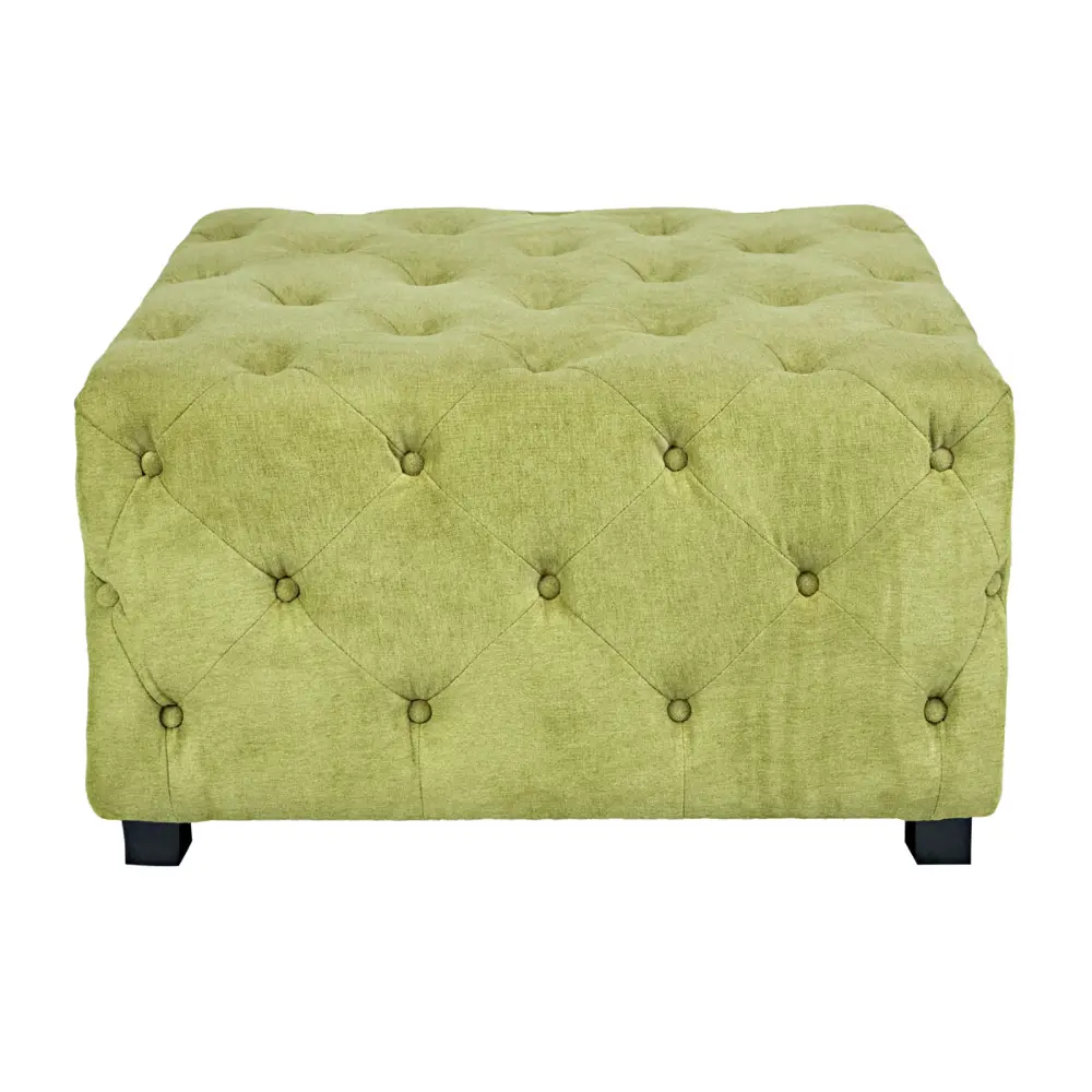 angelo:Home Green Large Tufted Cube-1