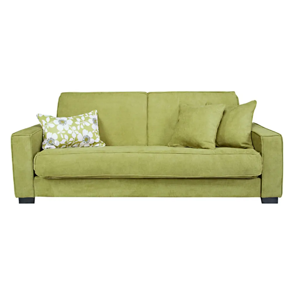 angelo:Home Green Upholstered Convert-A-Couch Sofa-1