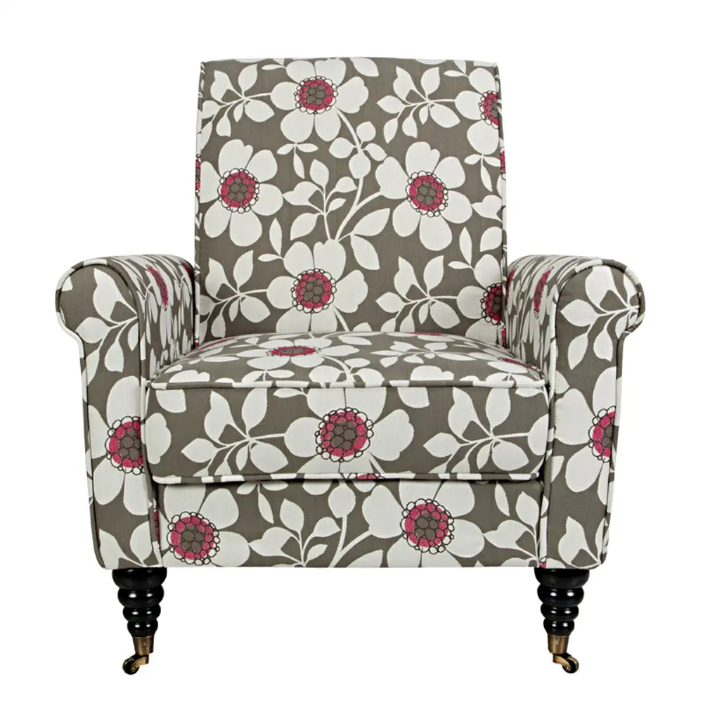 angelo:Home Gray Sky Floral Upholstered Chair-1