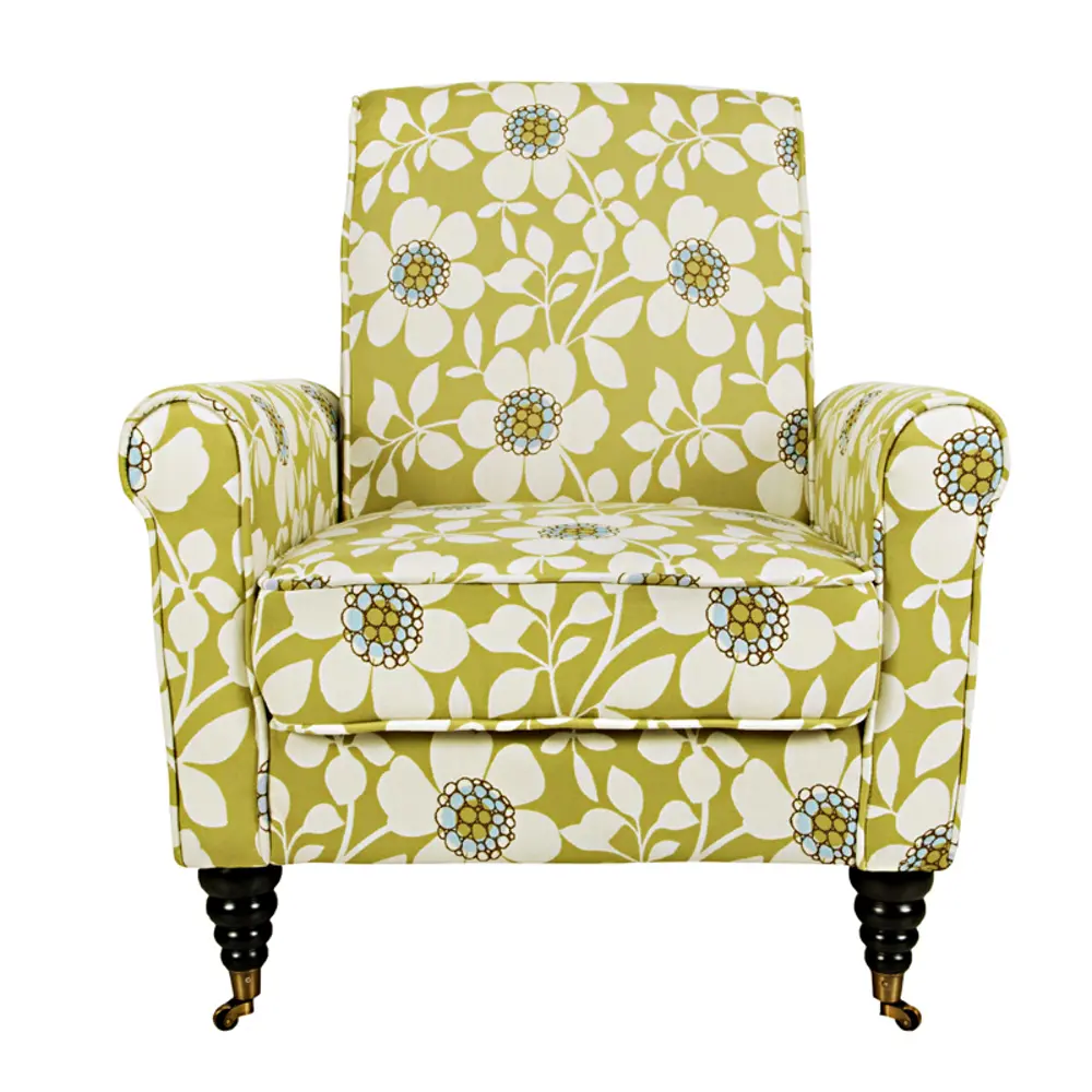 Angelo Home angelo:Home Peapod Green Floral Upholstered Chair-1