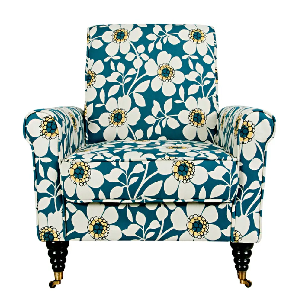Angelo Home angelo:Home Dusk Blue Floral Upholstered Chair-1