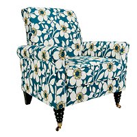 BF340W-PCK55-033A Angelo Home angelo:Home Dusk Blue Floral Upholstered Chair-2