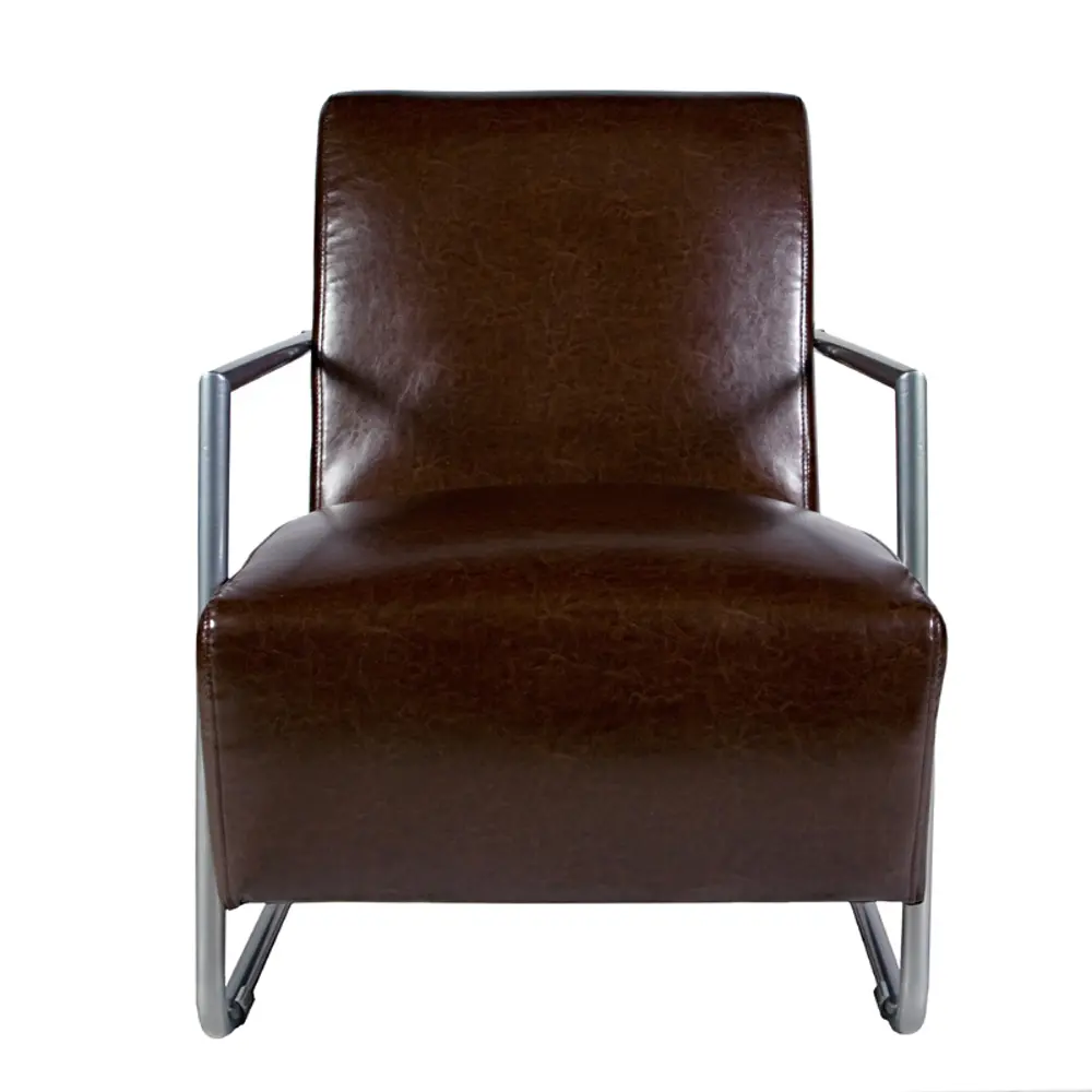 Angelo Home angelo:Home Chocolate Caramel Renu Leather-Like Chair-1