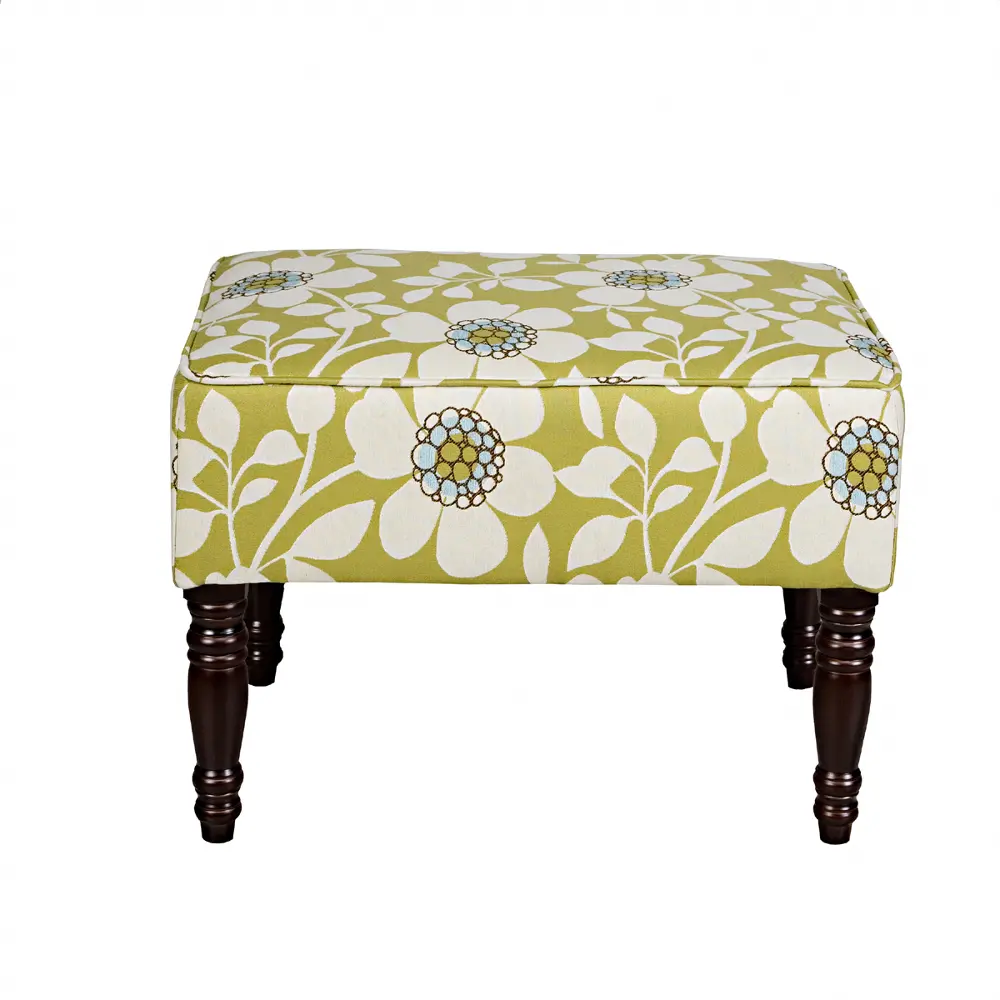 angelo:Home Peabod Green Upholstered Small Bench-1