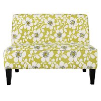 ARI-LX-PCK60AGREEN angelo:Home Green Floral Upholstered Settee