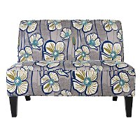 ARI-LX-PFL16AGRAY angelo:Home Gray Floral Upholstered Settee