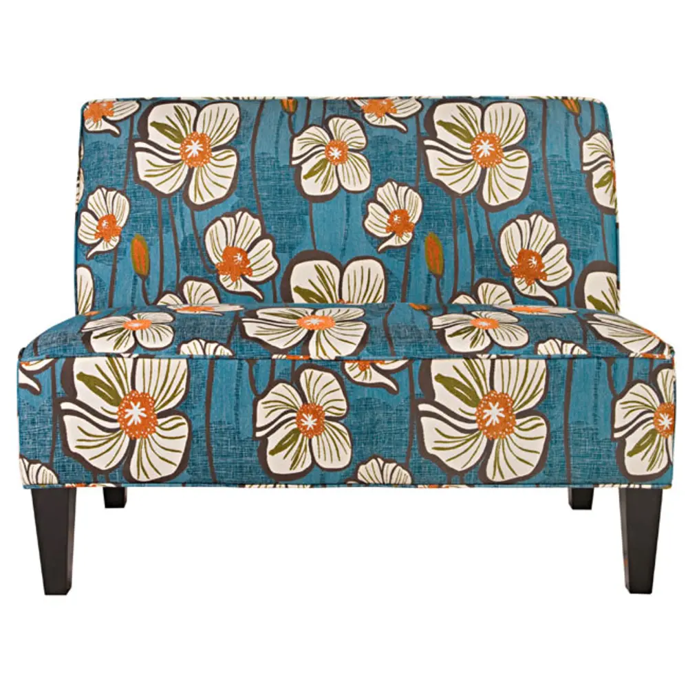 Angelo Home angelo:Home Teal Floral Upholstered Settee-1