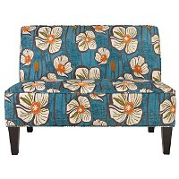 ARI-LX-PFL64ATEAL Angelo Home angelo:Home Teal Floral Upholstered Settee