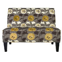ARI-LX-PFH83ACARMEL angelo:Home Milk Chocolate Floral Upholstered Settee