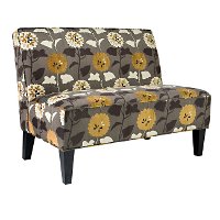 ARI-LX-PFH83ACARMEL angelo:Home Milk Chocolate Floral Upholstered Settee-2