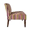 NIC-LXST-PSB79APLUM Angelo Home angelo:Home Plum & Green Striped Upholstered Settee-3