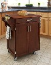 Cuisine Cart Cherry Finish with Oak Top - Create-a-Cart