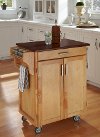 Cuisine Cart Natural Finish with Cherry Top - Create-a-Cart