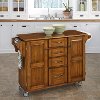 Medium Brown Kitchen Cart with Warm Oak Finish Top - Create-a-Cart