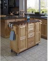 Natural Finish with Cherry Top Kitchen Cart - Create-A-Cart