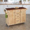 Natural Finish with Cherry Top Kitchen Cart - Create-A-Cart-2