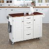 White Finish with Cherry Top Kitchen Cart - Create-A-Cart