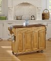 Natural Finish with Oak Top Kitchen Cart - Create-A-Cart
