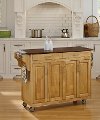 Natural Finish with Oak Top Kitchen Cart - Create-A-Cart