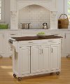 White Finish with Cherry Top Kitchen Cart - Create-A-Cart