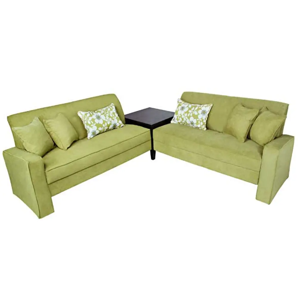 angelo:Home Green Upholstered 3 Piece Sectional-1
