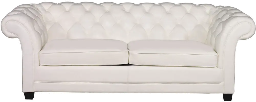Cosmopolitan 93 Inch White Leather Sofa-1