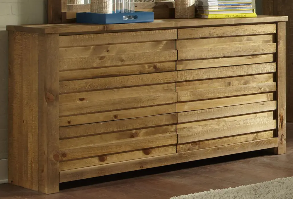 Melrose Driftwood Pine Contemporary Dresser-1