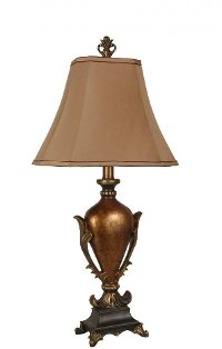 Bronze and Speckled Gold Table Lamp