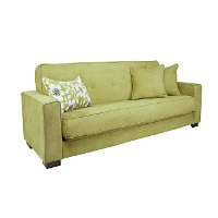 C4-S146-CPR62AGREEN angelo:Home Green Upholstered Convert-A-Couch Sofa-2