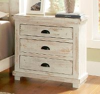 Willow Distressed White Nightstand