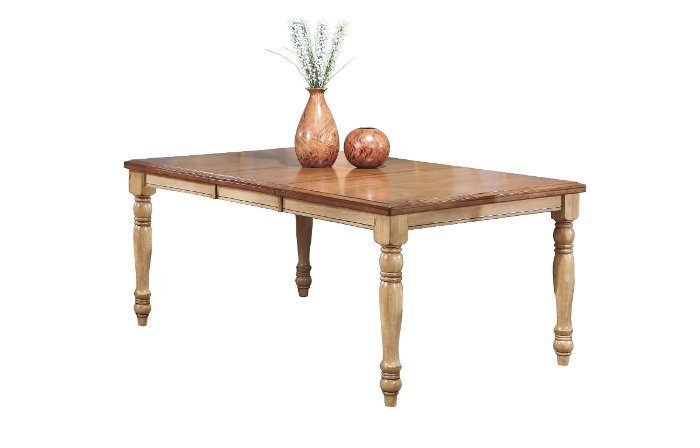 Quails Run Light Brown Two Tone Dining Room Table