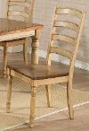 Almond and Wheat Ladder Back Country Dining Room Chair - Quails Run Collection-2