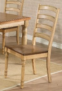 Almond and Wheat Ladder Back Country Dining Room Chair - Quails Run Collection-2