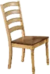 Clearance Light Brown Two Tone Ladder Back Dining Room Chair - Quails Run Collection