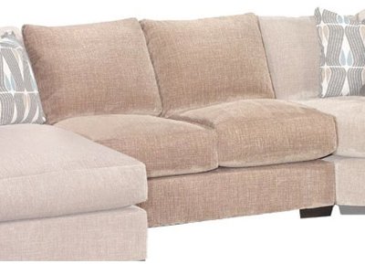 Casual Stone Brown Armless Loveseat - Monarch