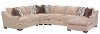 Monarch 4 Piece Brown Upholstered Sectional