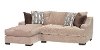 Stone Brown Contemporary 2 Piece Sectional Sofa - Monarch