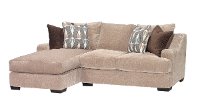 Stone Brown Contemporary 2 Piece Sectional Sofa - Monarch