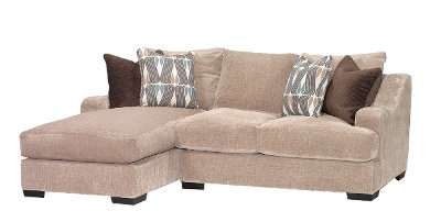 Stone Brown Contemporary 2 Piece Sectional Sofa - Monarch