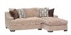 Monarch 2 Piece Brown Upholstered Sectional