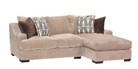 Monarch 2 Piece Brown Upholstered Sectional