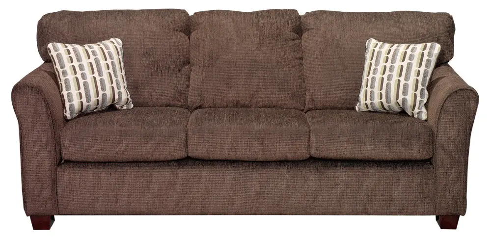 Casual Contemporary Brown Sofa - Wall St. -1