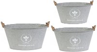 Medium Oval Fleur de Lis Planter with Handles