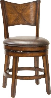 Rustic Oak Brown Swivel Counter Height Stool - Jenkins