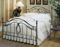 167BKR Antique Pewter King Size Bed - Milano